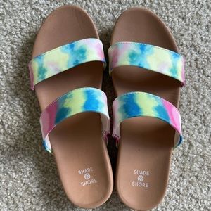 Tie-dye sandals